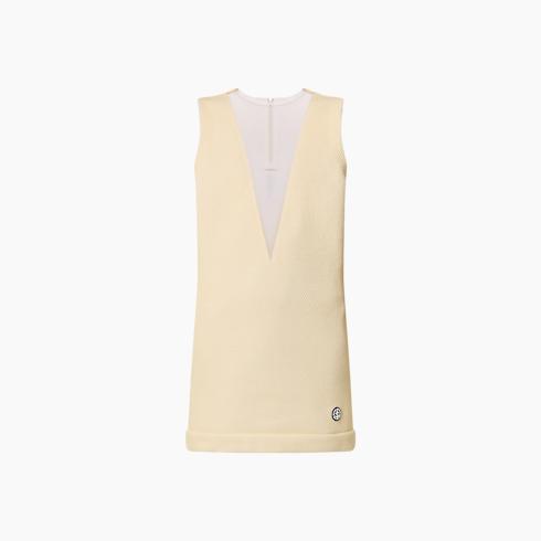 Tulle Insert Knit Dress