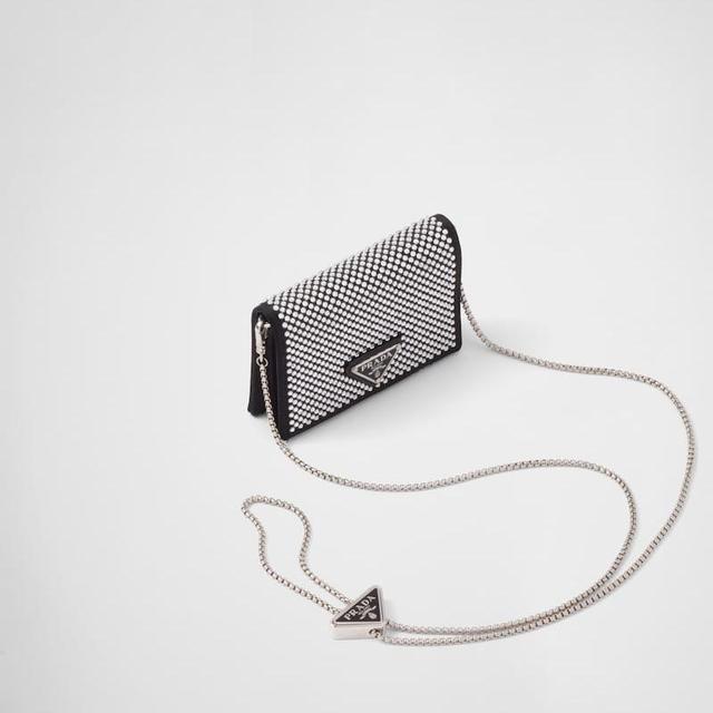 Cardholder With Shoulder Strap and Crystals