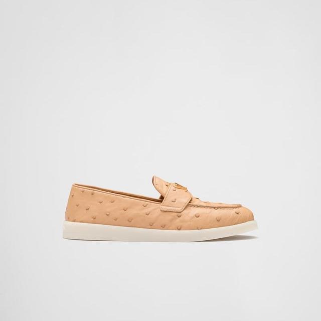 Ostrich Leather Loafers