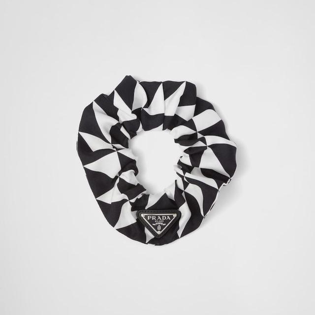 Printed Silk Twill Scrunchie