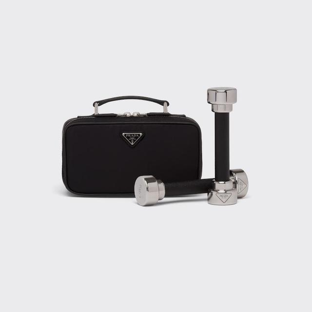 Re-Nylon and Saffiano Leather Hand Weights Carry Case
