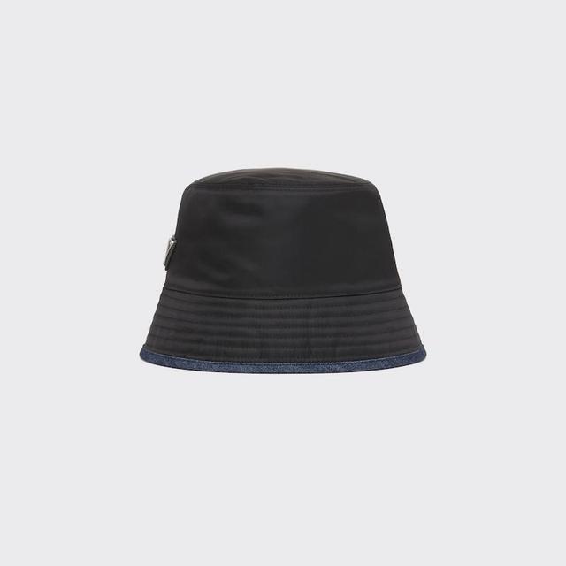 Re-Nylon and Denim Bucket Hat