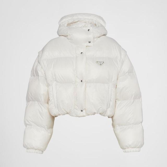 Re-Nylon Convertible Cropped Down Jacket