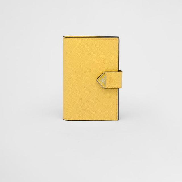 Saffiano and Leather Passport Holder