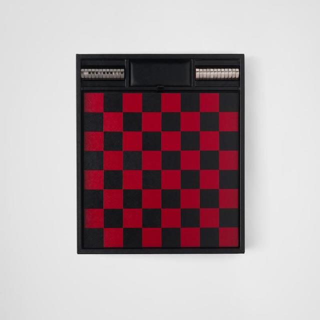 Saffiano Leather Checkers Set