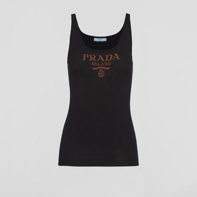 Silk Tank Top With Logo